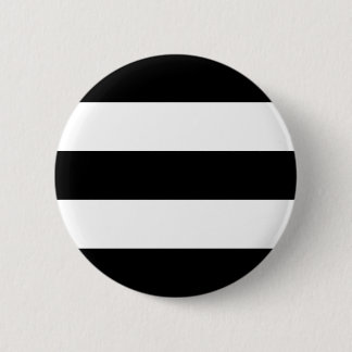 Badge Rond 5 Cm Grandes rayures noires et blanches