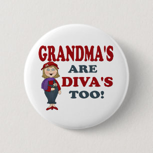 BADGE ROND 5 CM GRANDMA DIVA
