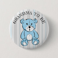 GRANDMA être bleu Teddy Bear Baby shower Bouton
