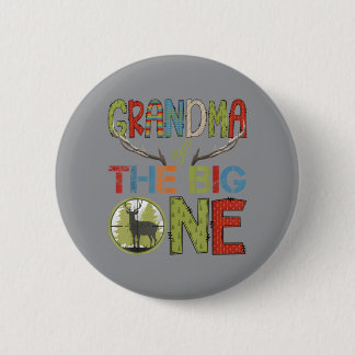 Badge Rond 5 Cm Grandma Of The Big One 1st Birthday Boy Deer