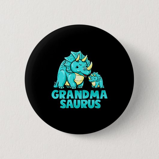 Badge Rond 5 Cm Grandma Saurus Funny Grandmasaurus Dinosaur  (Devant)