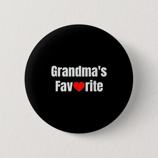 Badge Rond 5 Cm Grandma's Favorite (Devant)