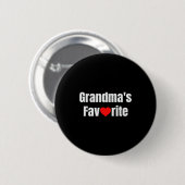 Badge Rond 5 Cm Grandma's Favorite (Devant & derrière)