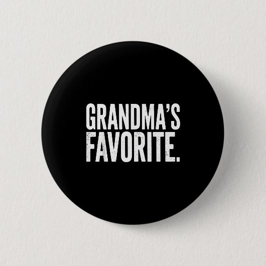 Badge Rond 5 Cm Grandma's Favorite Funny Grandparent Granhild Vint (Devant)