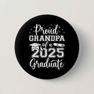 Badge Rond 5 Cm Grandpa Senior 2025 Fière Grand-Père D'Un Cl De 25