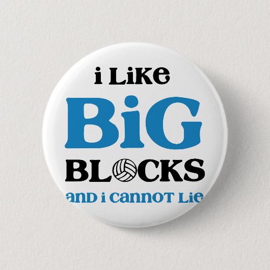 Badge Rond 5 Cm Grands BLOCS de volleyball (Devant)