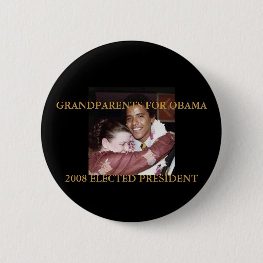 Badge Rond 5 Cm Grands-parents pour Obama (Devant)