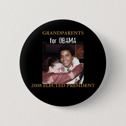 Badge Rond 5 Cm Grands-parents pour Obama - customisé (Devant)