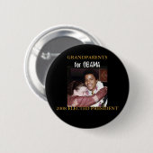 Badge Rond 5 Cm Grands-parents pour Obama - customisé (Devant & derrière)