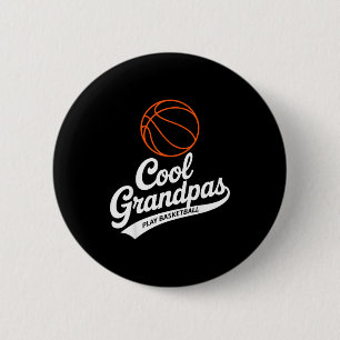 Badge Rond 5 Cm Grands-pères cool minimalistes jouent au basket Gr