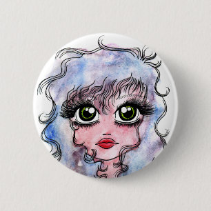 Badge Rond 5 Cm Grands yeux 2