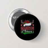 Badge Rond 5 Cm Grandson Claus Christmas Lights Matching Family Xm (Devant & derrière)