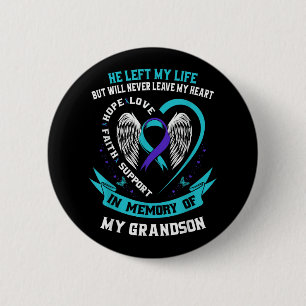 Badge Rond 5 Cm Grandson Prévention du suicide Memorial Gra