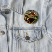 Badge Rond 5 Cm Grant Wood Spring in Town (1941) (En situation)