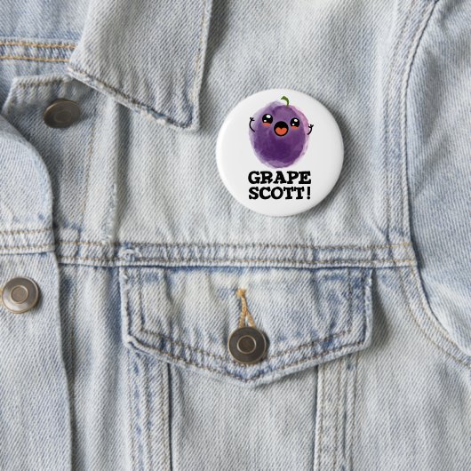 Badge Rond 5 Cm Graphe Scott Funny Fruit Graphe Pun (En situation)
