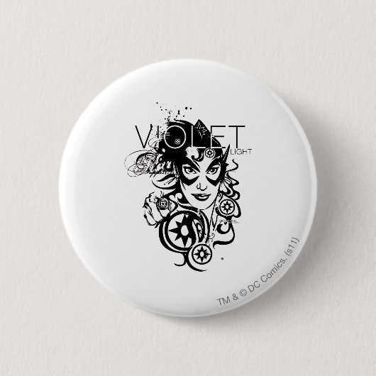 Badge Rond 5 Cm Graphique 4 de saphir d'étoile (Devant)