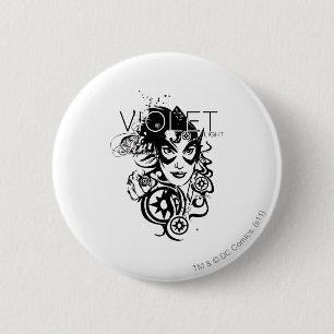 Badge Rond 5 Cm Graphique 4 de saphir d'étoile