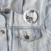 Badge Rond 5 Cm Graphique 5 de saphir d'étoile (En situation)