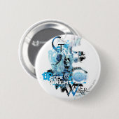 Badge Rond 5 Cm Graphique bleu 1 de lanterne (Devant & derrière)