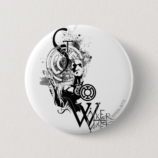 Badge Rond 5 Cm Graphique bleu 2 de lanterne (Devant)