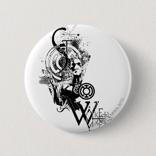 Badge Rond 5 Cm Graphique bleu 2 de lanterne