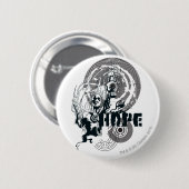 Badge Rond 5 Cm Graphique bleu 4 de lanterne (Devant & derrière)