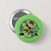 Badge Rond 5 Cm Graphique de Ben Tennyson Omnitrix (Devant & derrière)