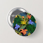 Badge Rond 5 Cm Graphique de fleur d'Aloha de Hawaii tropical (Devant & derrière)