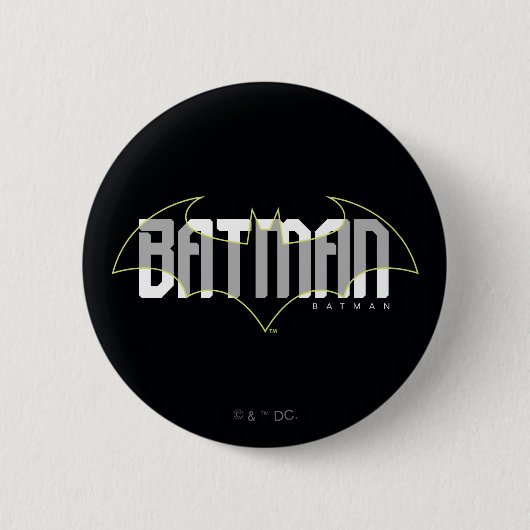 Badge Rond 5 Cm Graphique de nom haute technologie Batman (Devant)
