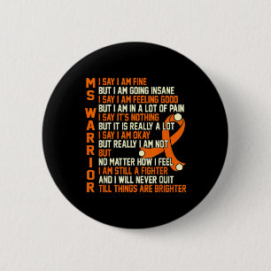 Badge Rond 5 Cm Graphique de sensibilisation à la sclérose en plaq