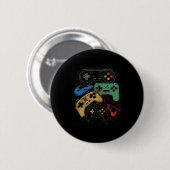 Badge Rond 5 Cm Graphique de tous les éléments de jeu vidéo contrô (Devant & derrière)