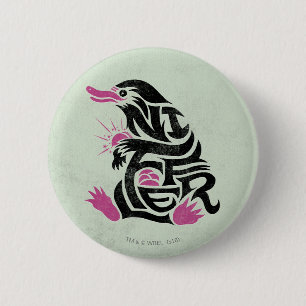 Badge Rond 5 Cm Graphique de typographie NIFFLER™