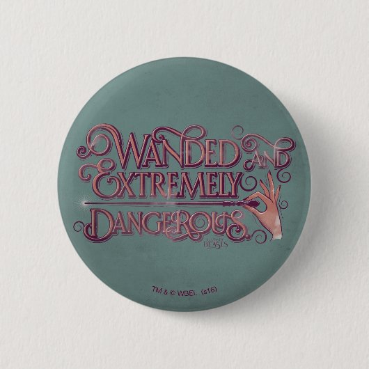 Badge Rond 5 Cm Graphique Débordé Et Extrêmement Dangereux - Rose (Devant)