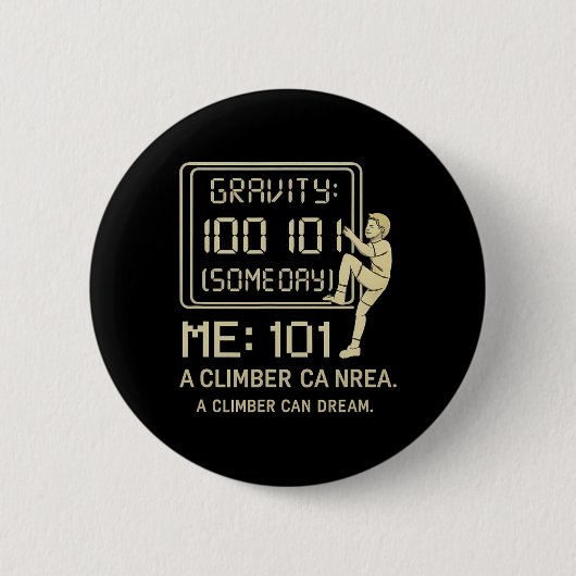 Badge Rond 5 Cm Graphique du tableau de score d'escalade Gravity10 (Devant)