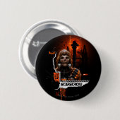 Badge Rond 5 Cm Graphique Orange Écarteur (Devant & derrière)