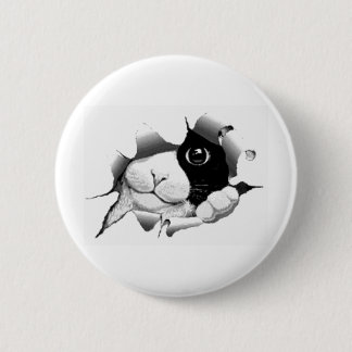 Badge Rond 5 Cm Graphique sournois curieux mignon de chaton de