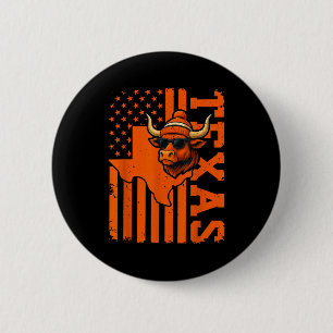 Badge Rond 5 Cm Graphique vintage Texas Amoureux du Texas Hommes F