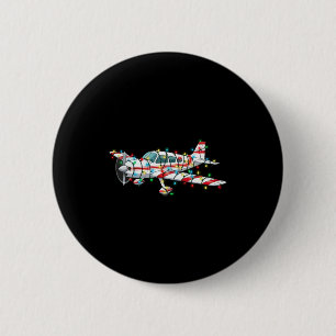 Badge Rond 5 Cm Graphiques de Noël d'avion drôles Amoureux de lumi