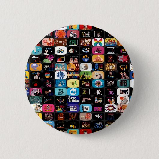 Badge Rond 5 Cm Graphiques historiques et logos de CBC (Devant)