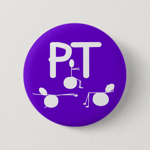 Badge Rond 5 Cm Graphiques uniques de cadeaux de physiothérapeute