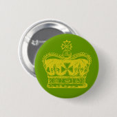 Badge Rond 5 Cm Graphisme Couronne Royale (Devant & derrière)