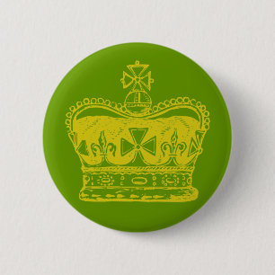 Badge Rond 5 Cm Graphisme Couronne Royale