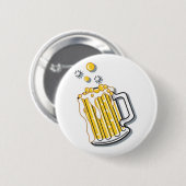 Badge Rond 5 Cm graphisme de bière de style rétro (Devant & derrière)