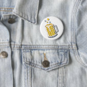 Badge Rond 5 Cm graphisme de bière de style rétro (En situation)