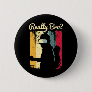 Badge Rond 5 Cm Graphisme de réalité virtuelle d'art en détresse r