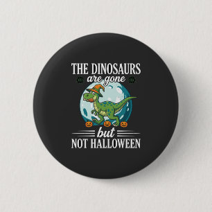 Badge Rond 5 Cm Graphisme de sorcière d'Halloween de dinosaure drô