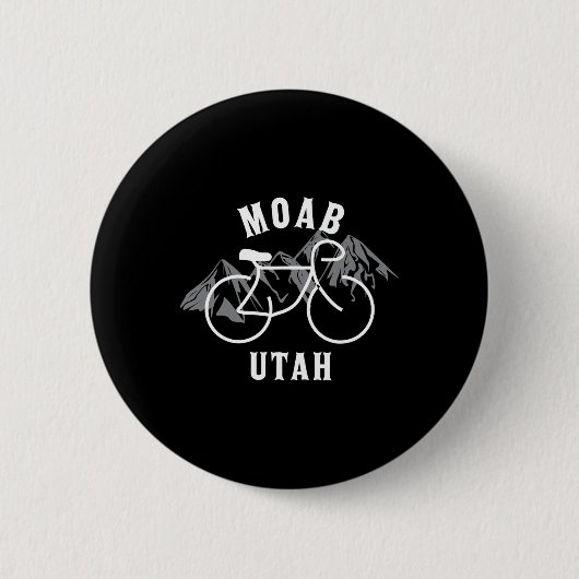 Badge Rond 5 Cm Graphisme de vélo Moab Utah  (Devant)