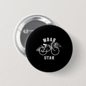 Badge Rond 5 Cm Graphisme de vélo Moab Utah  (Devant & derrière)