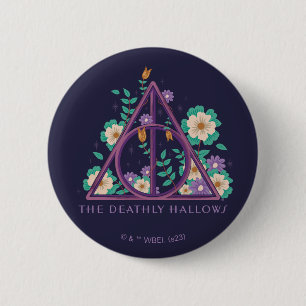 Badge Rond 5 Cm Graphisme des hirondelles mortes florales