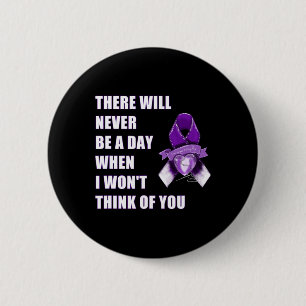 Badge Rond 5 Cm Graphisme Ruban Violet Sensibilisation aux Surdose